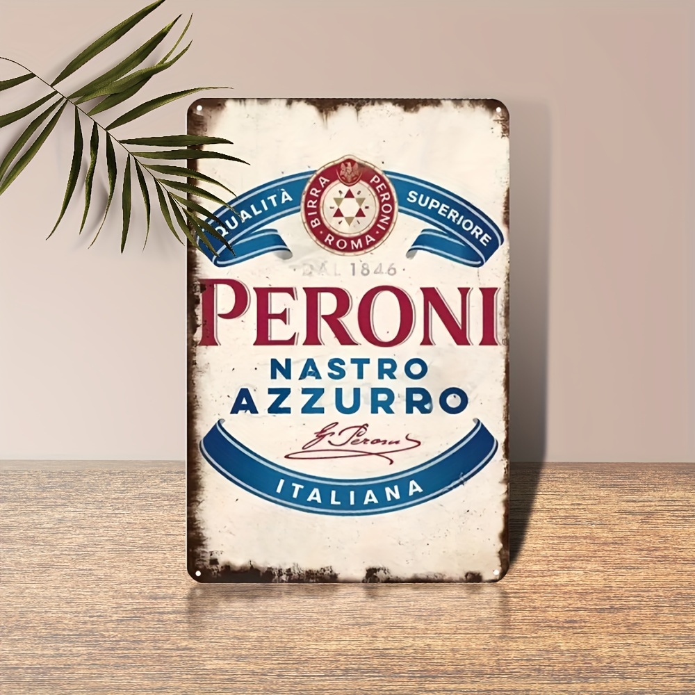 Vintage Collectible Signs - Vintage Peroni Nastro Azzurro Italian Beer