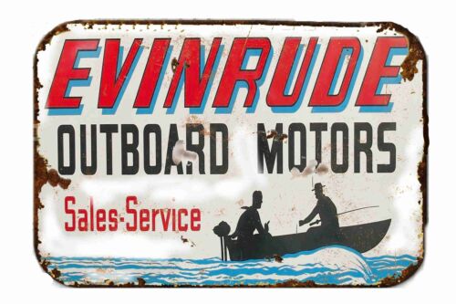 Vintage Collectible Signs - Evinrude Outboard Boat Motors Vintage Advertising