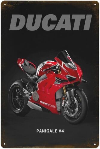Vintage Collectible Signs - Panigale V4 Bike Metal Tin Sign