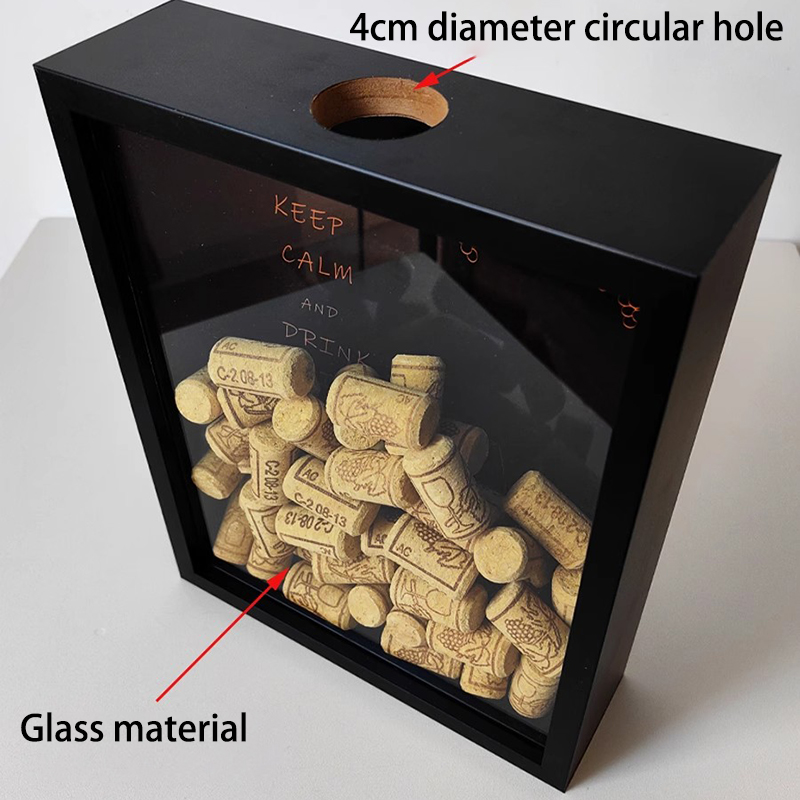 Red Wine Cork Display Frame Wo - Vintage Collectible Glass ulasan dan harga