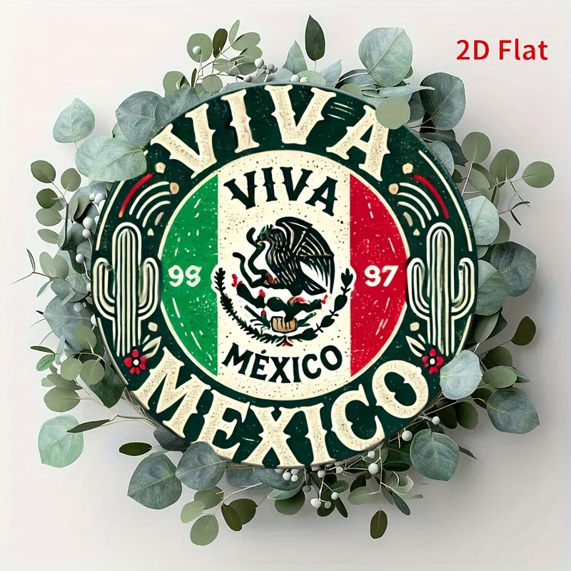 1pc Vintage 'Mexico' Round Met - Vintage Collectible Signs ulasan dan harga