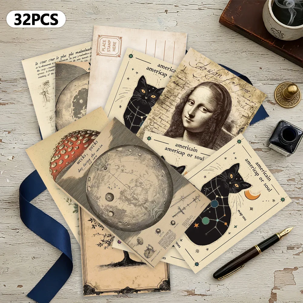 32pcs, vintage style, postcard - Collectible Vintage Greeting Cards ulasan dan harga