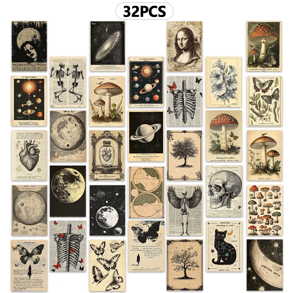 32pcs, vintage style, postcard - Collectible Vintage Greeting Cards ulasan dan harga