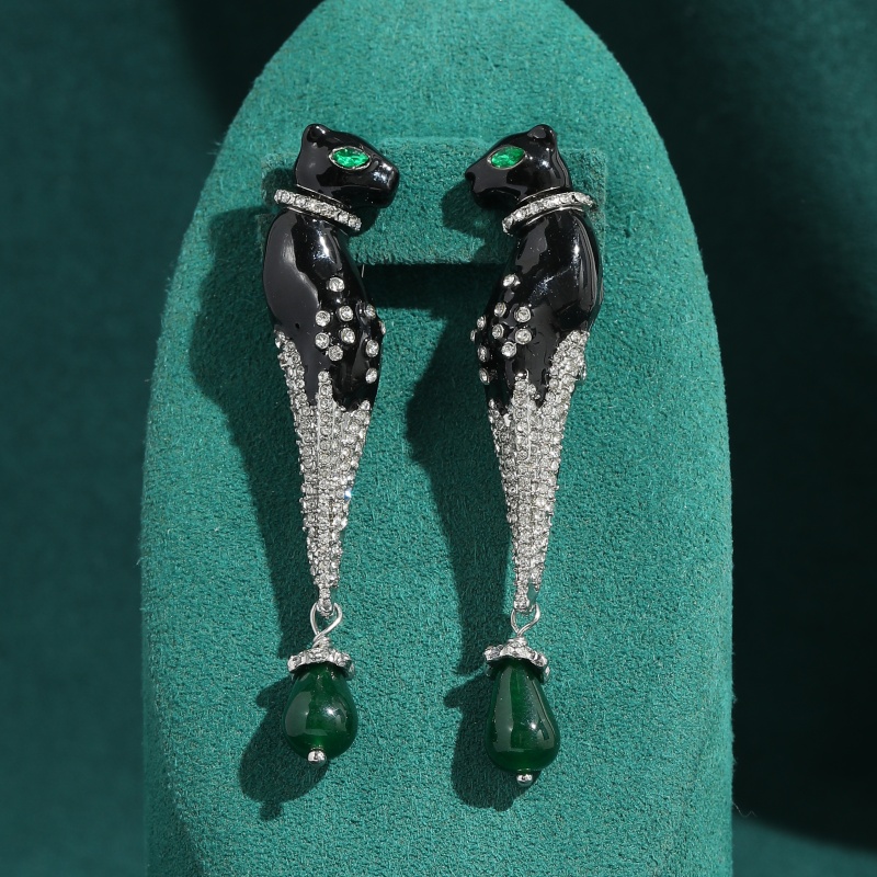 Vintage Black Enamel Leopard G - Vintage Item ulasan dan harga