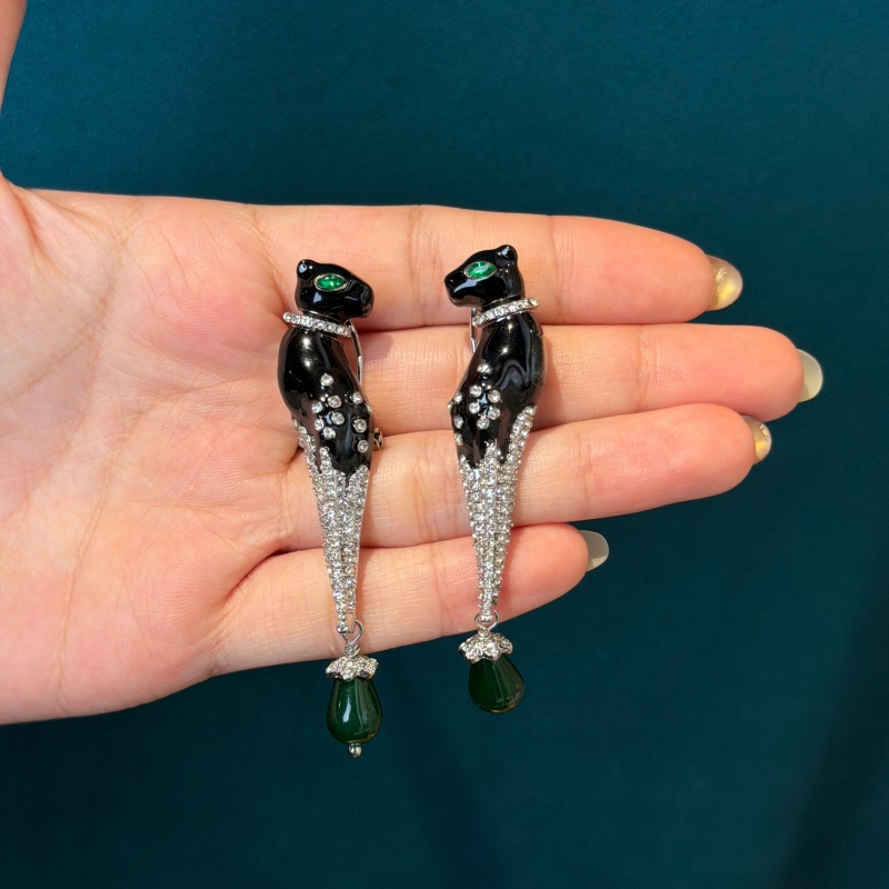 Vintage Black Enamel Leopard G - Vintage Item ulasan dan harga