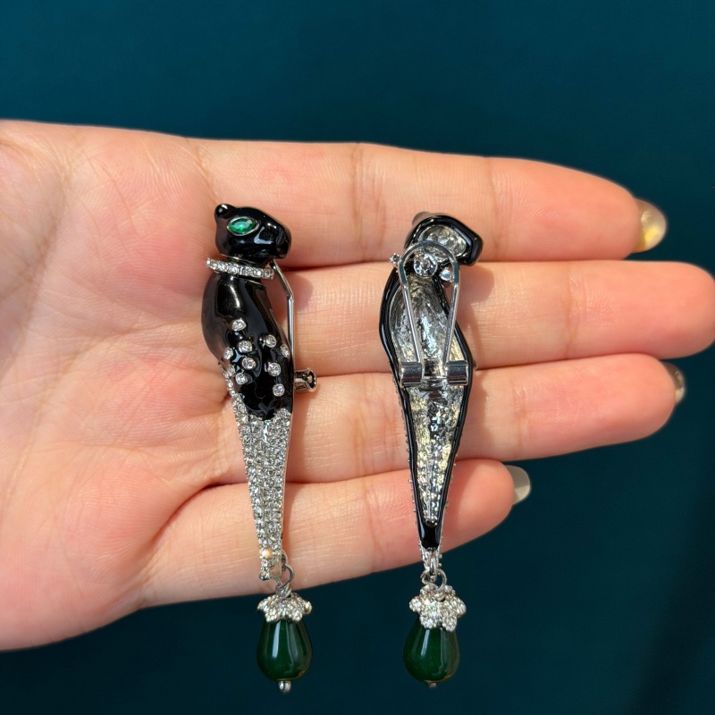 Vintage Black Enamel Leopard G - Vintage Item ulasan dan harga