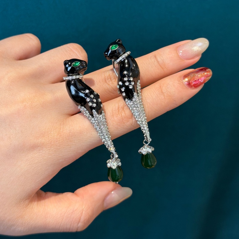 Vintage Black Enamel Leopard G - Vintage Item ulasan dan harga