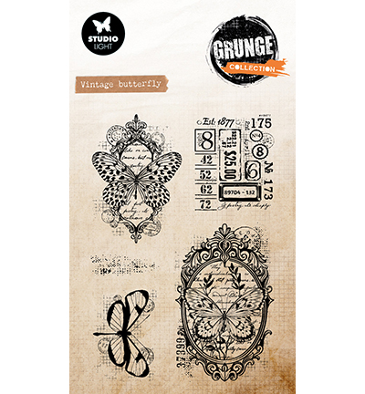 Vintage butterfly Grunge Colle - Collectible Vintage Greeting Cards ulasan dan harga
