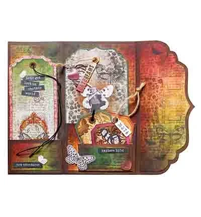 Vintage butterfly Grunge Colle - Collectible Vintage Greeting Cards ulasan dan harga