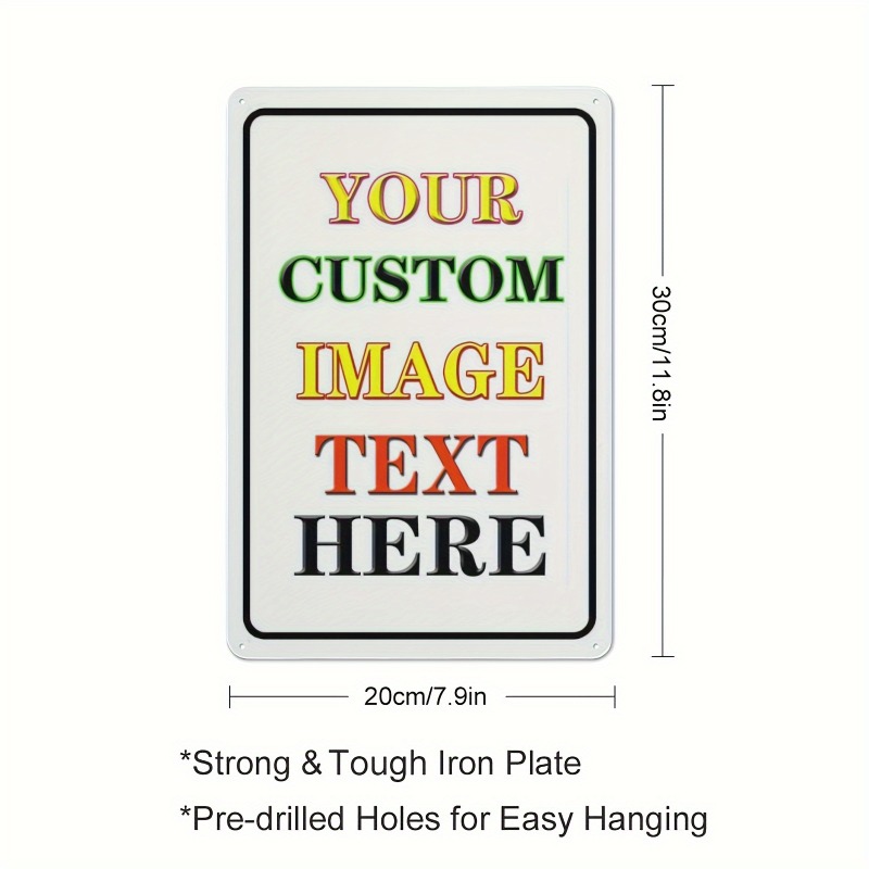 Custom Photo Rectangular Iron  - Vintage Collectible Signs ulasan dan harga
