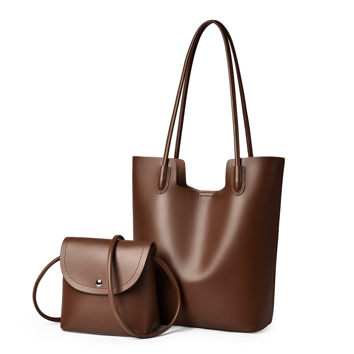 PU Leather Shoulder Bags for W - Vintage Zipper ulasan dan harga