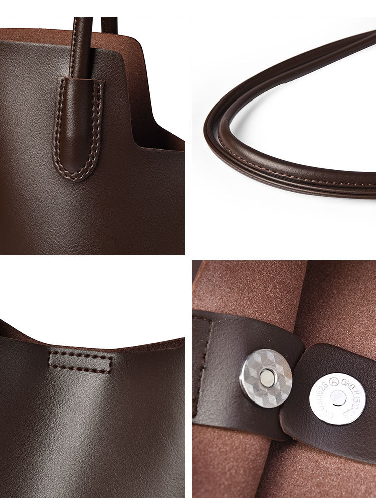 PU Leather Shoulder Bags for W - Vintage Zipper ulasan dan harga
