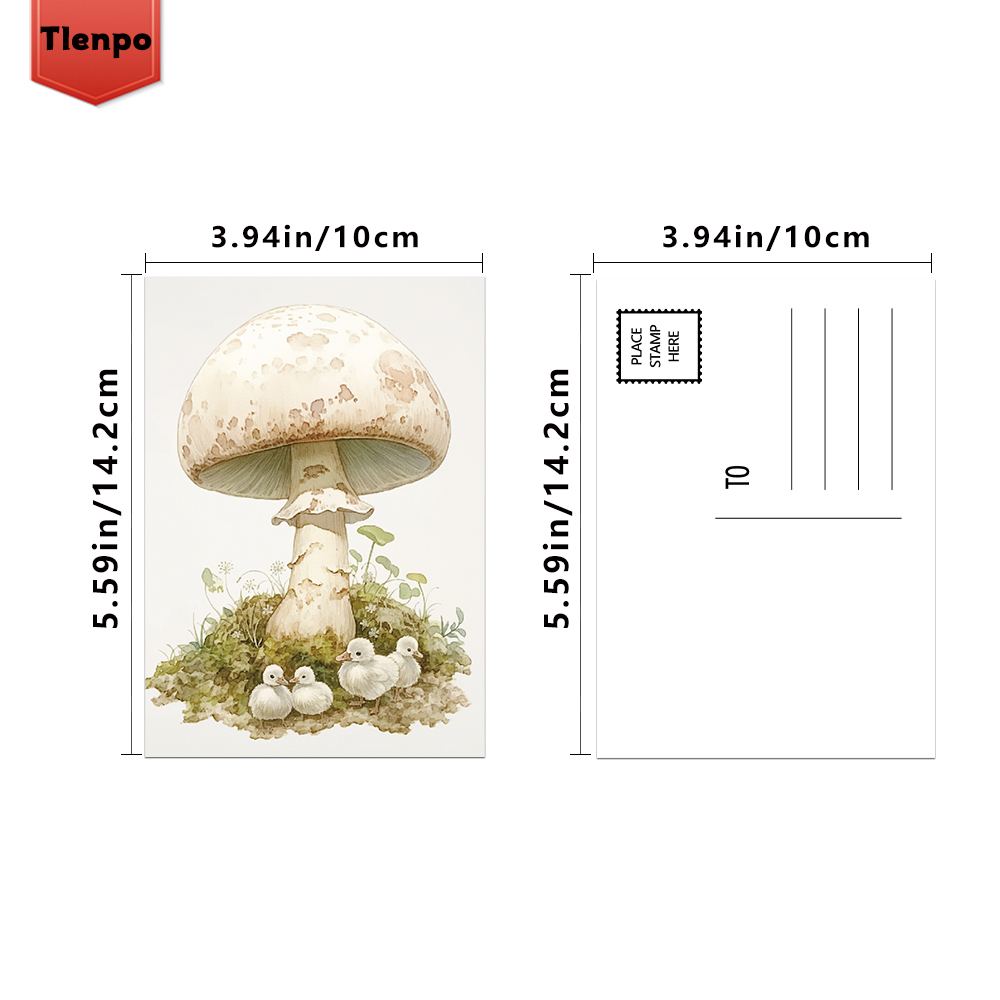 32pcs, vintage mushroom postca - Collectible Vintage Greeting Cards ulasan dan harga