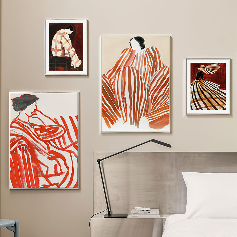 Red Striped Girl Hat Vintage W - Vintage Collectible Toys ulasan dan harga