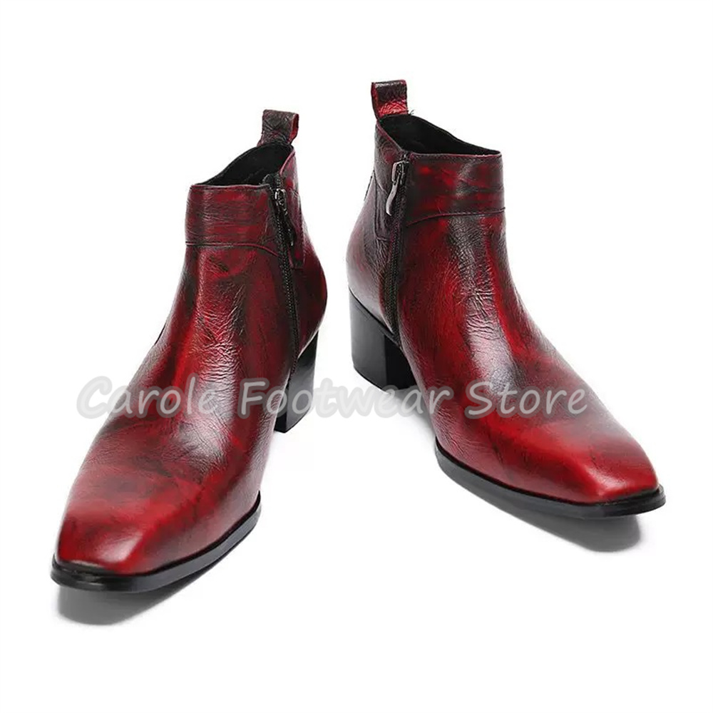 Vintage Square Toe Genuine Lea - Vintage Zipper ulasan dan harga