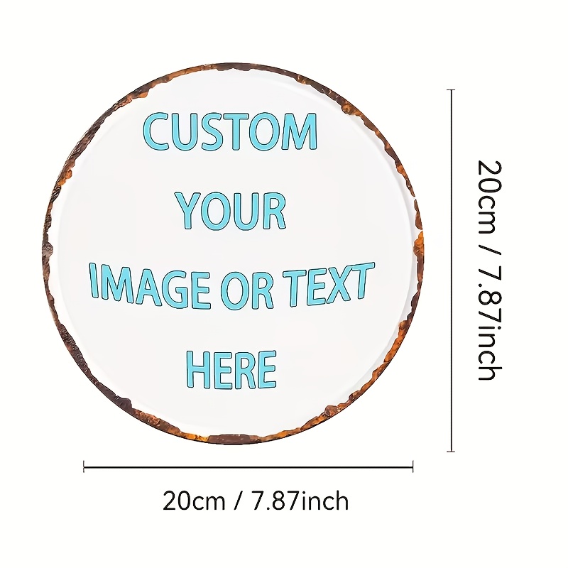 Custom Round Metal Tin Sign, P - Vintage Collectible Signs ulasan dan harga